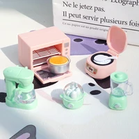 DIY Dollhouse Bear Biscuits 1/12 Miniature Furniture Toaster Oven Mixer Electronic Scale Model Set Kitchen Toys For Girl Gift 6