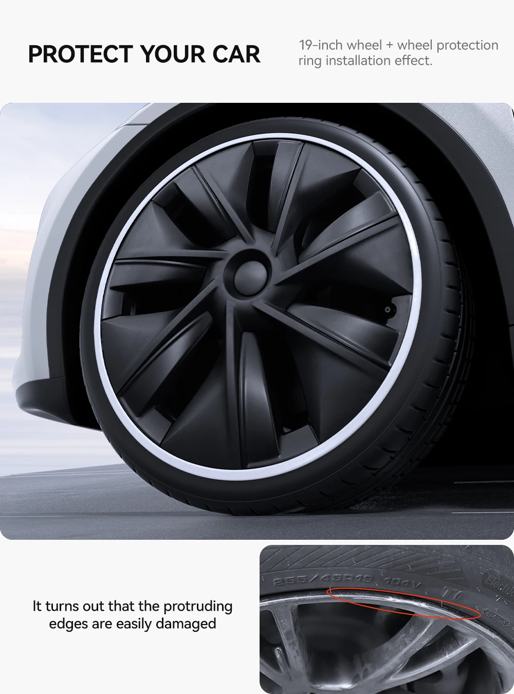 For Tesla Model 3 Y 2021-2025 Highland Juniper 19/20 Inches Wheel Protection Hub