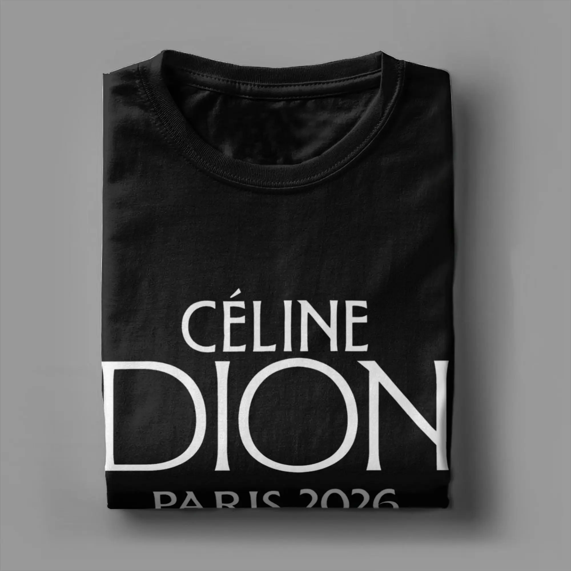 Celines Dion Face Portrait Herren-T-Shirts, kanadische Sängerin, Neuheits-T-Shirt, kurzärmelig, O-Ausschnitt, T-Shirts aus 100 % Baumwolle, Geschenkkleidung