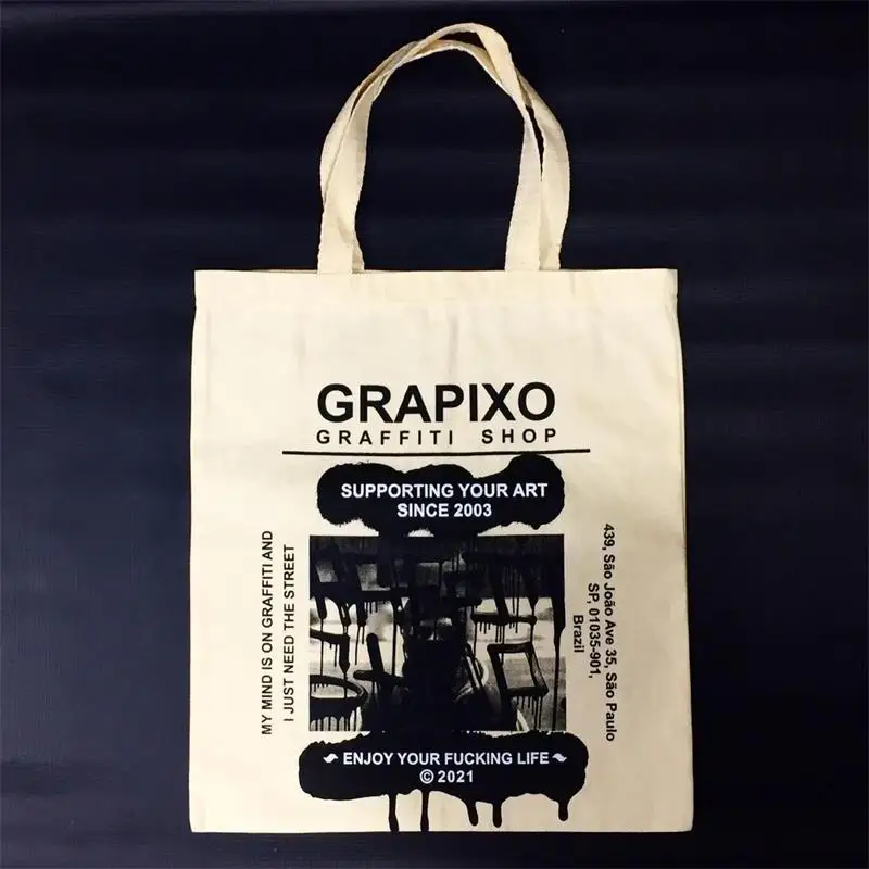 Women's Bag Cheap vintage Large Capacity Shoulder Bags Shopper Canvas Letter graphics Fashion Harajuku tote bag Ulzzang Handbags |
