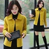 Fashionable Short Woolen Jacket Women's Casual Stylish Polyester Fiber Full Sleeve Short Coat for Autumn plus Size Slimming