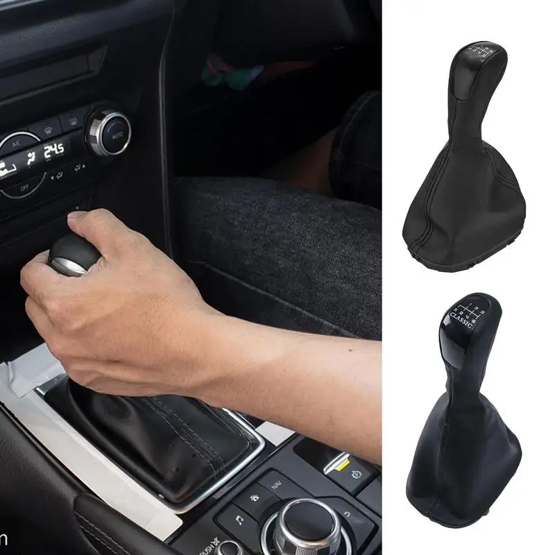 

PU Leather Car Gear Shift Collars Gear Shift Lever Dust Cover Scratch Proof Cover For Great Wall Hover Handbrake Boot Cover