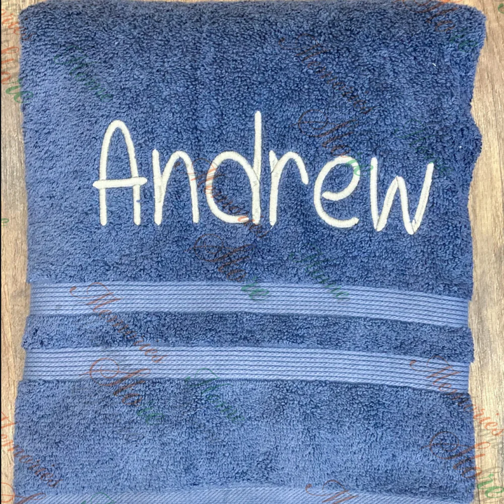 Personalized Embroidered Name Cotton Towels Home Hotel Hand Bath Towel Set Custom Text High Quality Travel Solid Color Towels AliExpress