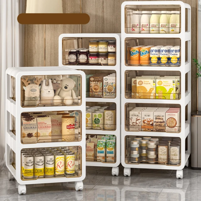 Snack Rack Multifunctional Kitchen Storage Cabinet Simple Kitchen Trolleys  Removable Storage Rack Kitchen Furniture Small Shelf - AliExpress