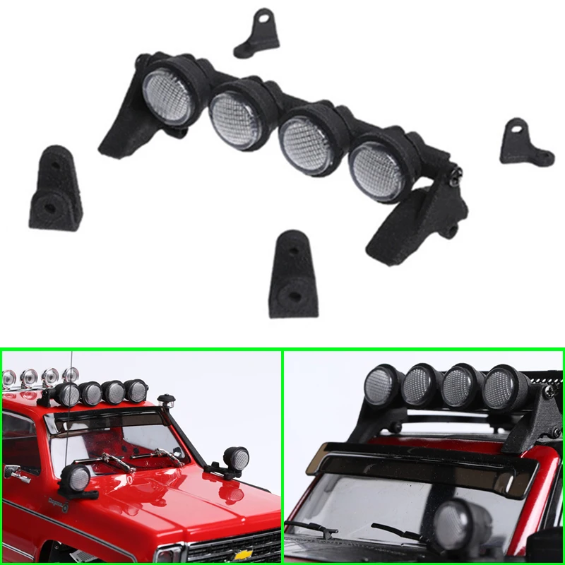 Led Simulazione Staffa Dome Light Strip Light Per 1/18 1/24 Rc Crawler Car Traxxas Trx4M Chevrolet K10 Defender Bronco Fms Scx24