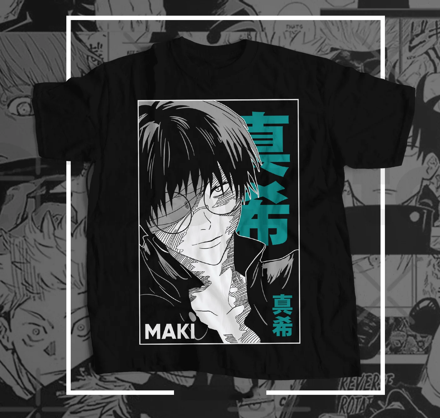 Bambini Uomo Donna Manga Giapponese Jujutsu Kaisen Maki Zenin Dark Fantasy T Shirt