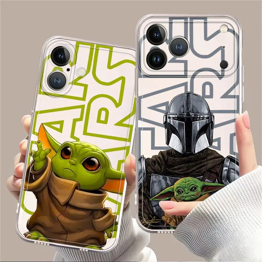 Hülle für iPhone 17 Pro Max 15 14 Plus 11 16 13 Pro XR 12 Mini XS Max 7 8 Air Soft Handyhülle Star Mandalorianer Cover W-Wars