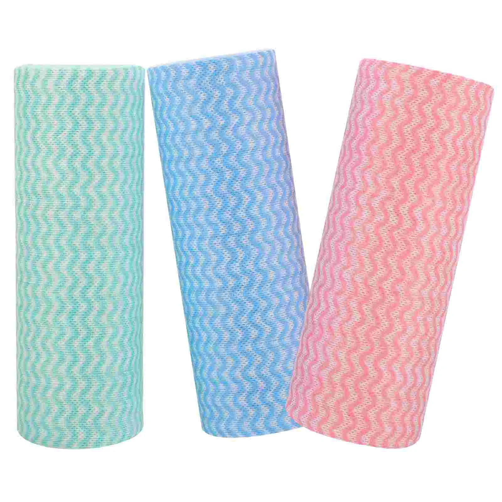 

3 Rolls/ 135pcs Cleaning Towel Kitchen Cleaning Wipes Dish Cloths Kitchen Scouring Pad for Kitchen Cleaning Dish Bowl ( Green+