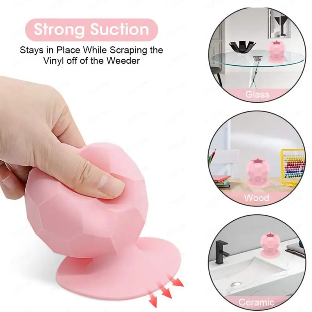 Bee Happy Silicone Vinyl Weeding Scrap Collector with Suction