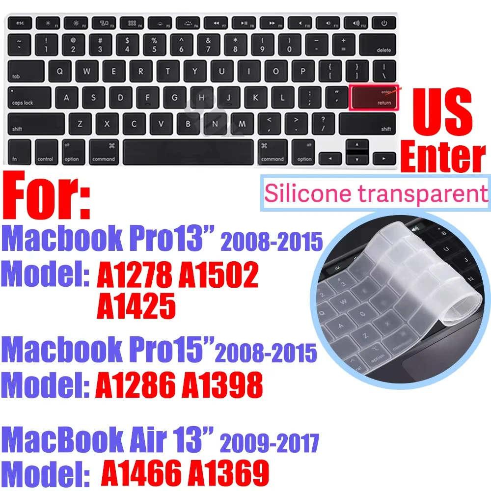 Premium Silicone Keyboard Cover Skin - Touch Bar Protector