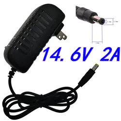 Versatile 14.6V 2A Smart Charger for LiFePO4 Batteries with Dual Plug Options (EU plug)