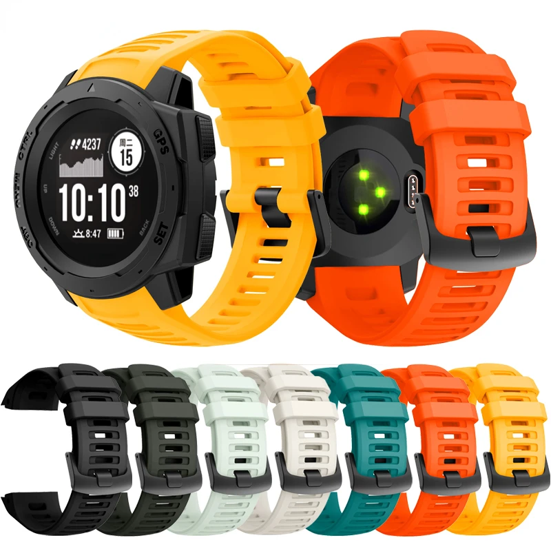 

Silicone Watch Strap for Garmin Instinct Soft Band Replacement Band Wristband for Garmin Instinct 2/Solar/Tactical/Tide/Esports