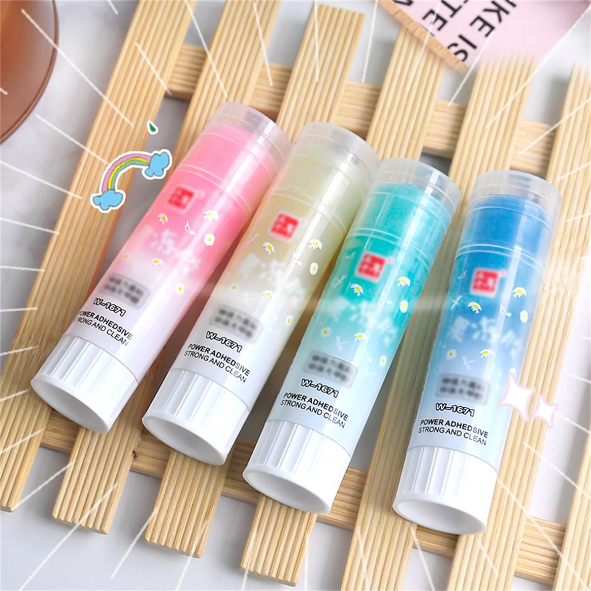 Transparent Jelly Stick 3/6/12pcs Suitable For Handmade School Office Stationery