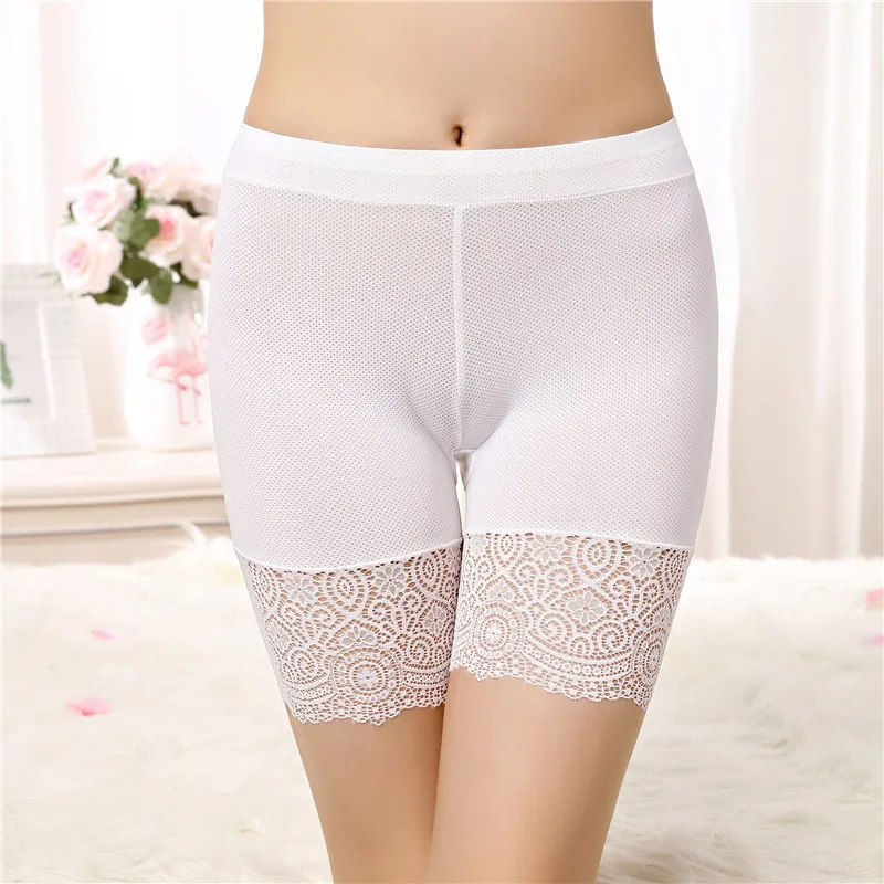 Seamless Underwear Shorts Women Rose Lace Safety Short pants under skirt high waist Plus size boxer briefs safety shorts,high waist shorts,high waist underwear,high waist panties,lace panties,seamless panties