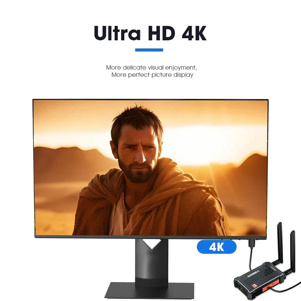 WL095 4K Wireless Video Transmitter and Receiver Dual HDMI Extender Display Adapter for Camera Laptop PC To TV Monitor Projector