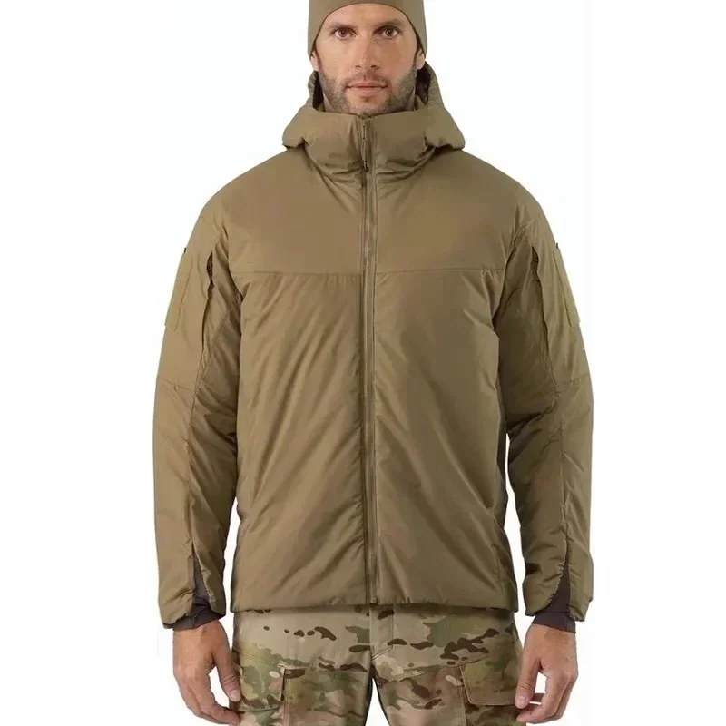 

Down Military Jackets Men Windproof Waterproof Tactical Jacket Outdoor Thicken Warm Work Jacket Hiking Hooded Coat Parka
