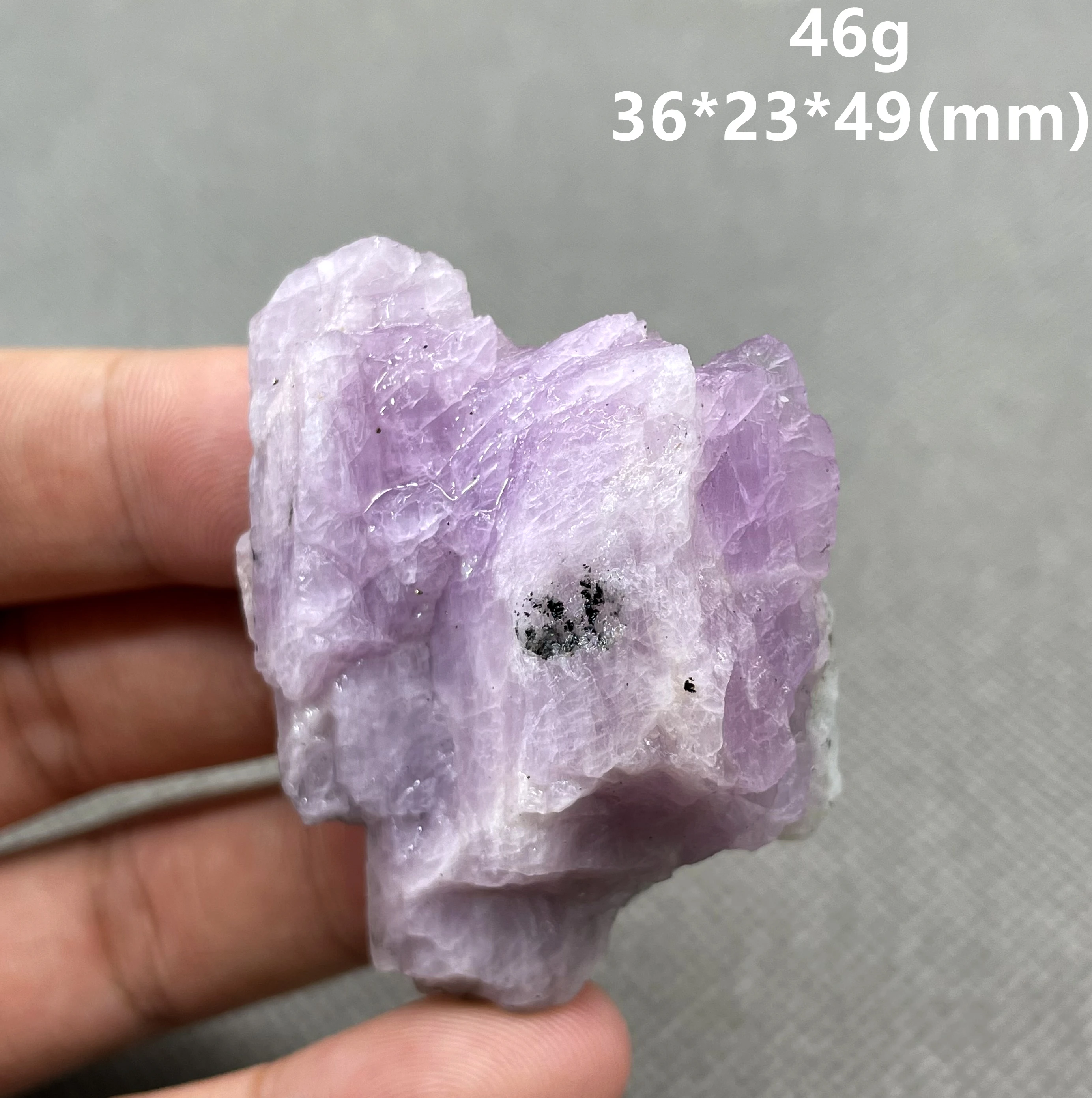 Natural Kunzite Spodumen stone Healing Crystal and Minerals Specimen + healing quartz crystals and stones rock gemstone 4