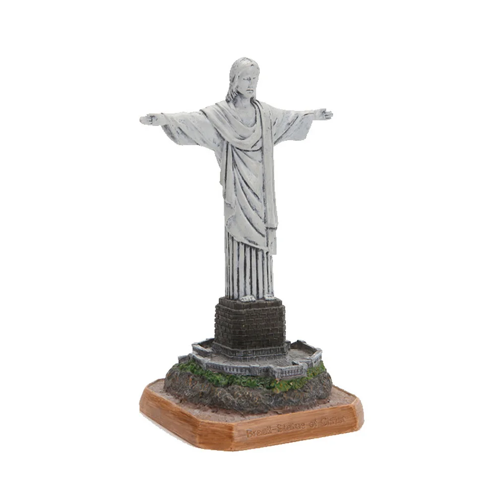 World Famous Building Brasil Brazil Rio de Janeiro Cristo Redentor Jesus Christ Landscape Statue Miniature Model Craft Figurine 3