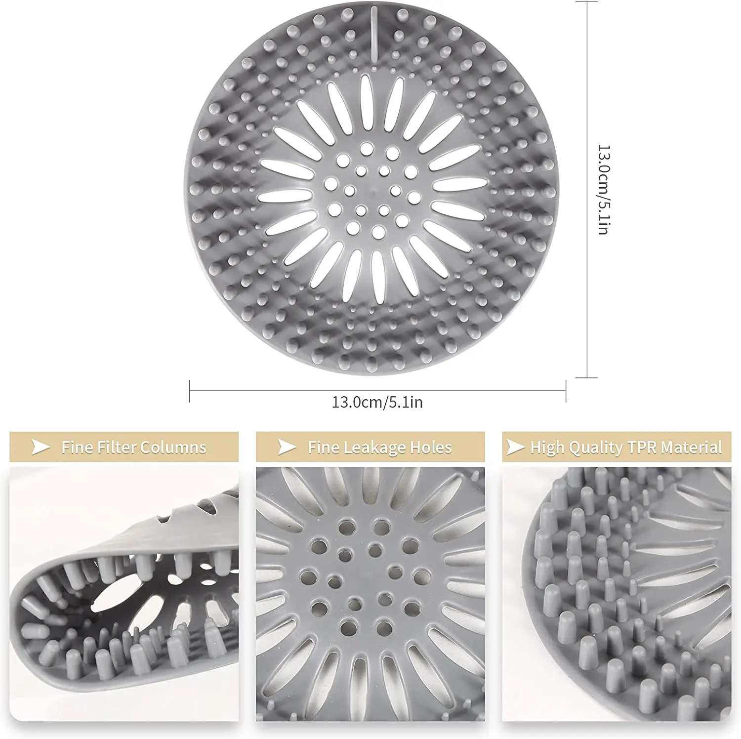 Hair Catcher Durable Silicone Hair Stopper Shower Drain Covers Easy to Install and Clean Suit Bathroom Bathtub and Kitchen shower drain catcher,hair drain catcher,hair drain filter,floor drain hair catcher,drain hair catcher,floor drain hair filter