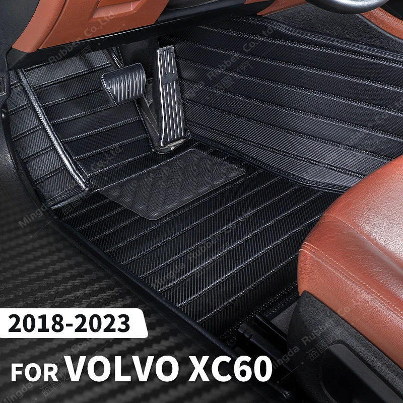 

Custom Carbon Fibre style Floor Mats For Volvo XC60 2018-2023 19 20 21 22 Foot Carpet Cover Automobile Interior Accessories