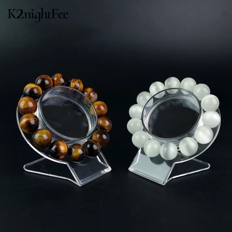 

1pcs Jewelry Bracelet Display Holder Bangle Organizer Rack Acrylic Stand Holder Transperant Bracelet Jewelery Collar Stand