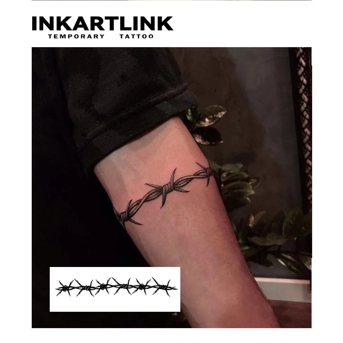 Wire Thorn temporary tattoo sticker, waterproof magic tattoo, lasts to 15 days fake tattoo, semi permanent tattoo 2