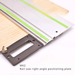 Woodworking Electric Circular Saw Track Saw Right Angle Positioning Plate Aluminum Alloy Guide Rail Saw Match TS55/TS Wood Tool