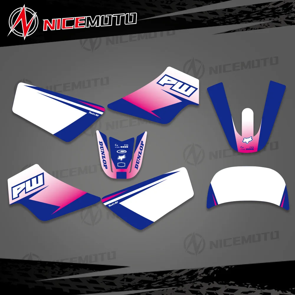 NICEMOTO TEAM Personality GRAPHICS BACKGROUNDS DECAL STICKERS Kits For Yamaha PW50 PW 50 PIT Decoration