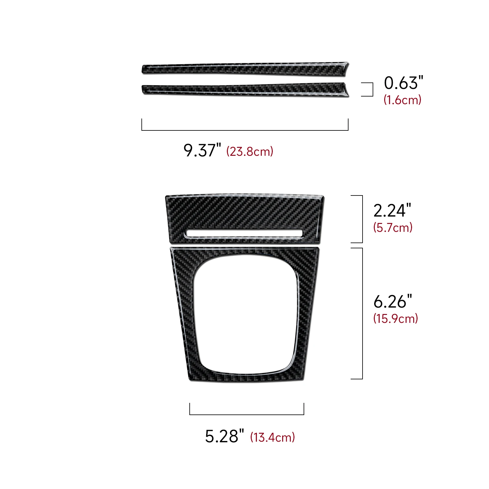 For Audi A3 S3 RS3 (2003-2012) Center Console Gear Shift Panel Cover Carbon Fiber Interior Sticker Car Trim Accessories