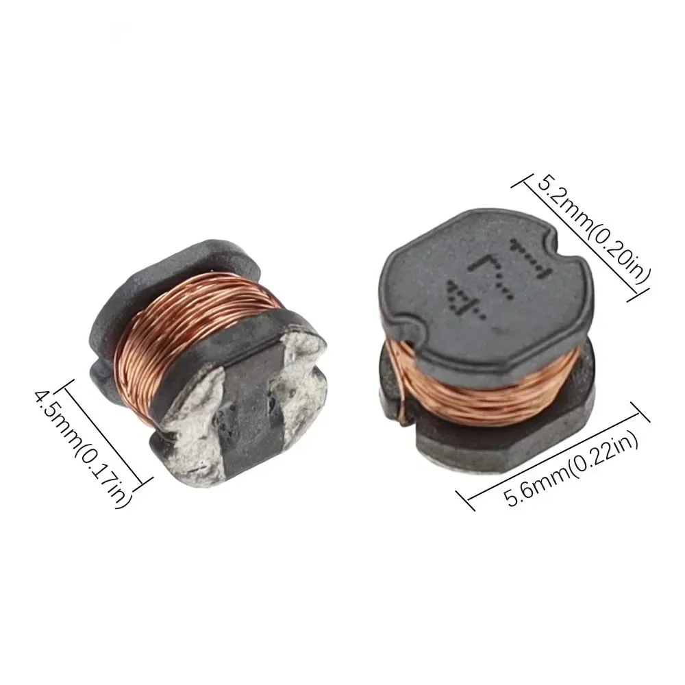20PCS CD54 Power Inductor 2.2/3.3/4.7/6.8/10/15/22/47/100/150/220/330/470UH SMD Inductance Copper Core