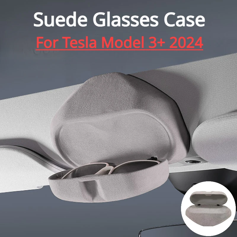 

Футляр для очков Tesla Model 3 +, защитный футляр для солнцезащитных очков, замшевый футляр для хранения, новая модель 3, аксессуары Highland 2024
