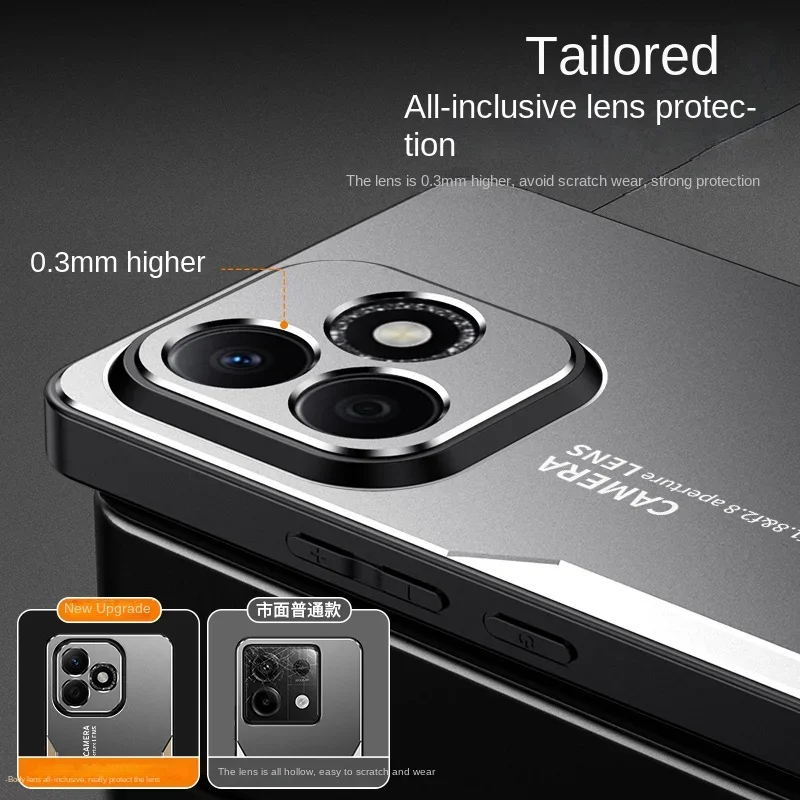 Enhanced Aluminum Alloy Shockproof Matte Silicone Phone Case, Lightweight and Durable