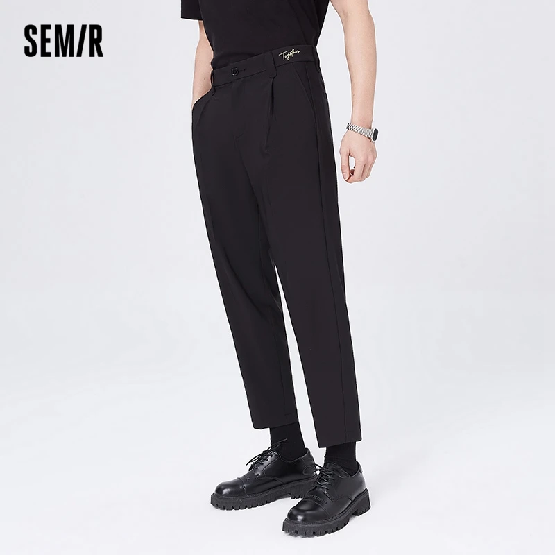 

Semir 2024 Casual Pants Men Letters Embroidered With The New Summer Moisture-Wicking Quick-Drying Boys Fashion Pant