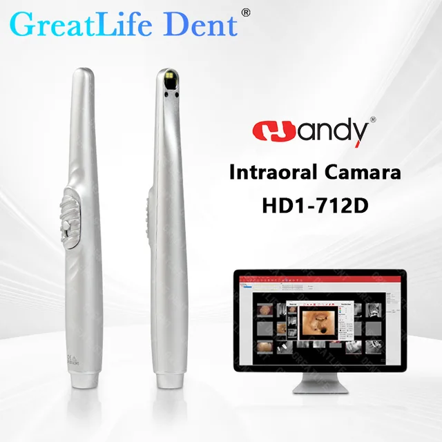 GreatLife Dental Intraoral Camera Teeth Inspection Oral Endoscope For Dentist With 3D Zoom Key Combination Twain Drive Compact