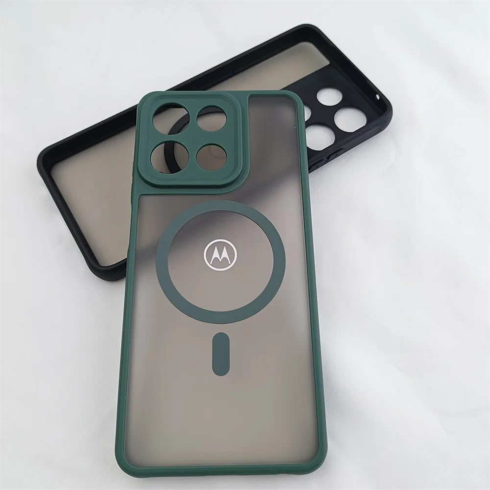 Magnetic Charging Matte Clear Shockproof Case with Frosted Shell