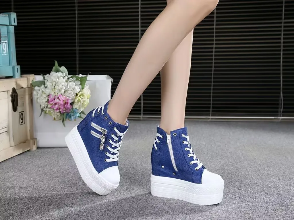 Platform Women's Sneakers 2024 Spring Lace-Up Thick Bottom Vulcanize Shoes Woman Pu Leather Breathable Sports Shoes zapatillas