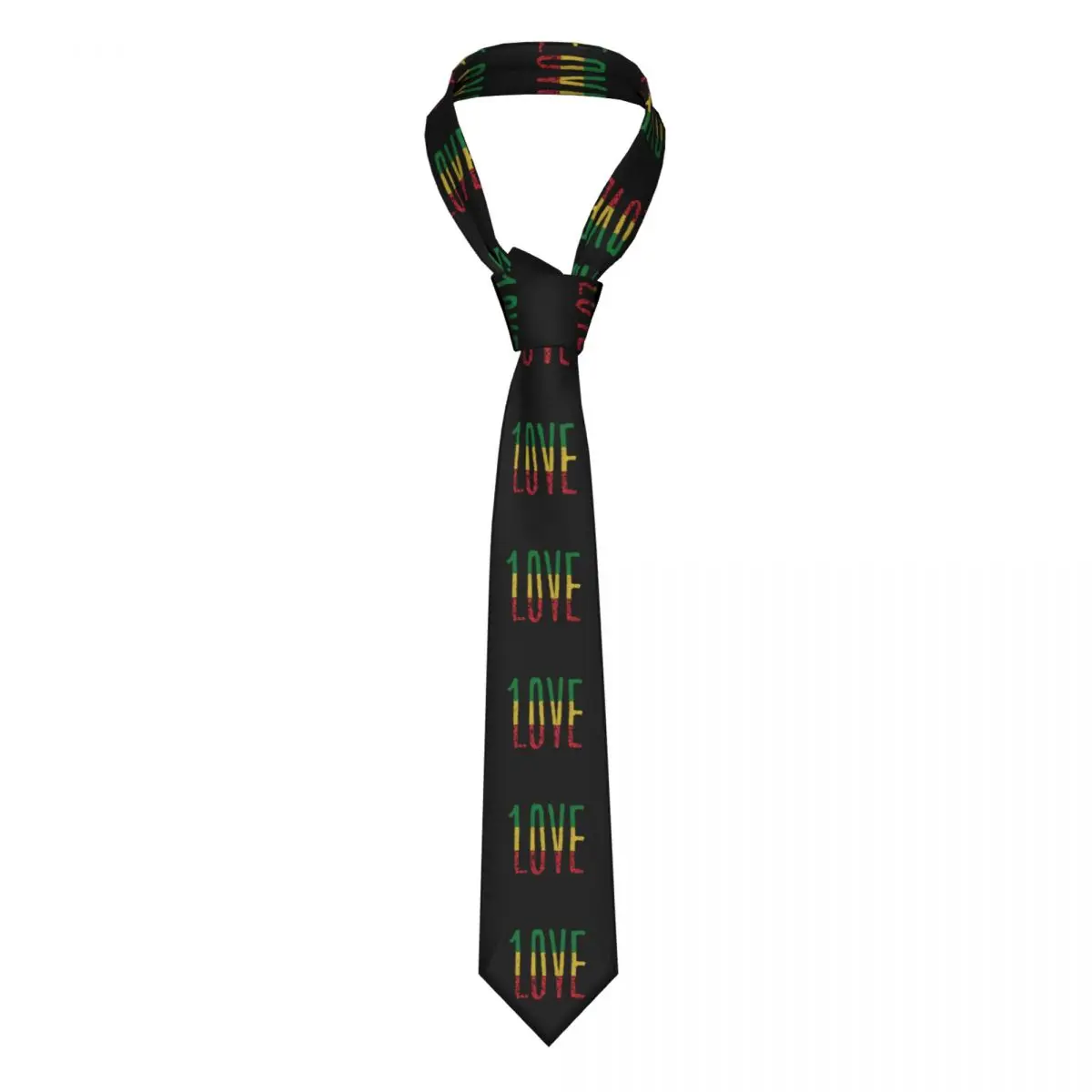 

LGBT Love Necktie Unisex Polyester 8 cm Rasta Reggae Rastafarian Jamaica Neck Tie for Men Slim Classic Daily Wear Cravat Gift