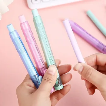 Press The Eraser Set senza tracce per studenti Cancelleria regalo per studenti con gomma retrattile creativa