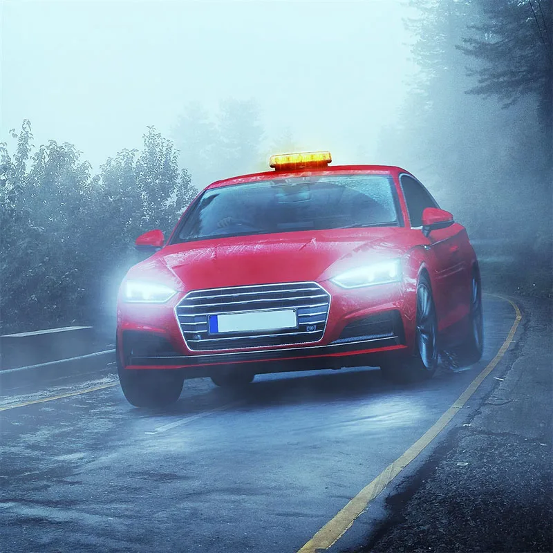 S8ecd4fc1f9a64d8697912c530c363d2aA Roof Top Strobe Lights 48LED Emergency Safety Hazard Warning Light LED Flashing Light Bar Magnetic Mount for 12V 24V Car Truck Mallzona