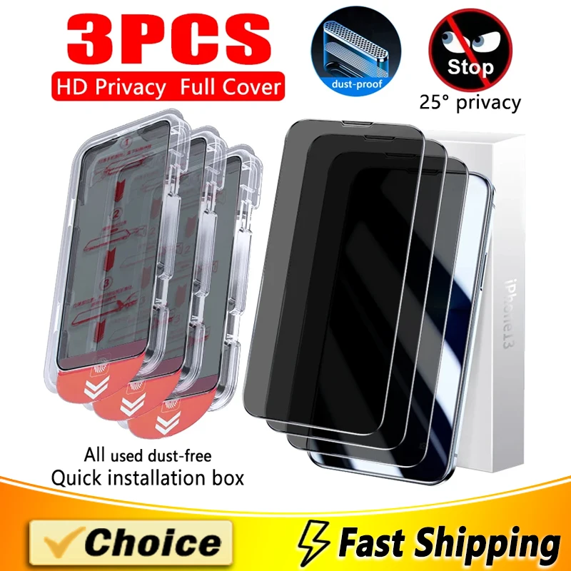 3PcsHDProtectFromPrivacyDustFreeInstallationScreenProtector