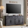 TV Stand for TVs Up to 75", 66" Wide Entertainment Center with 4 Door & 3 Drawers, Media Console Table for Living Room, Black 1