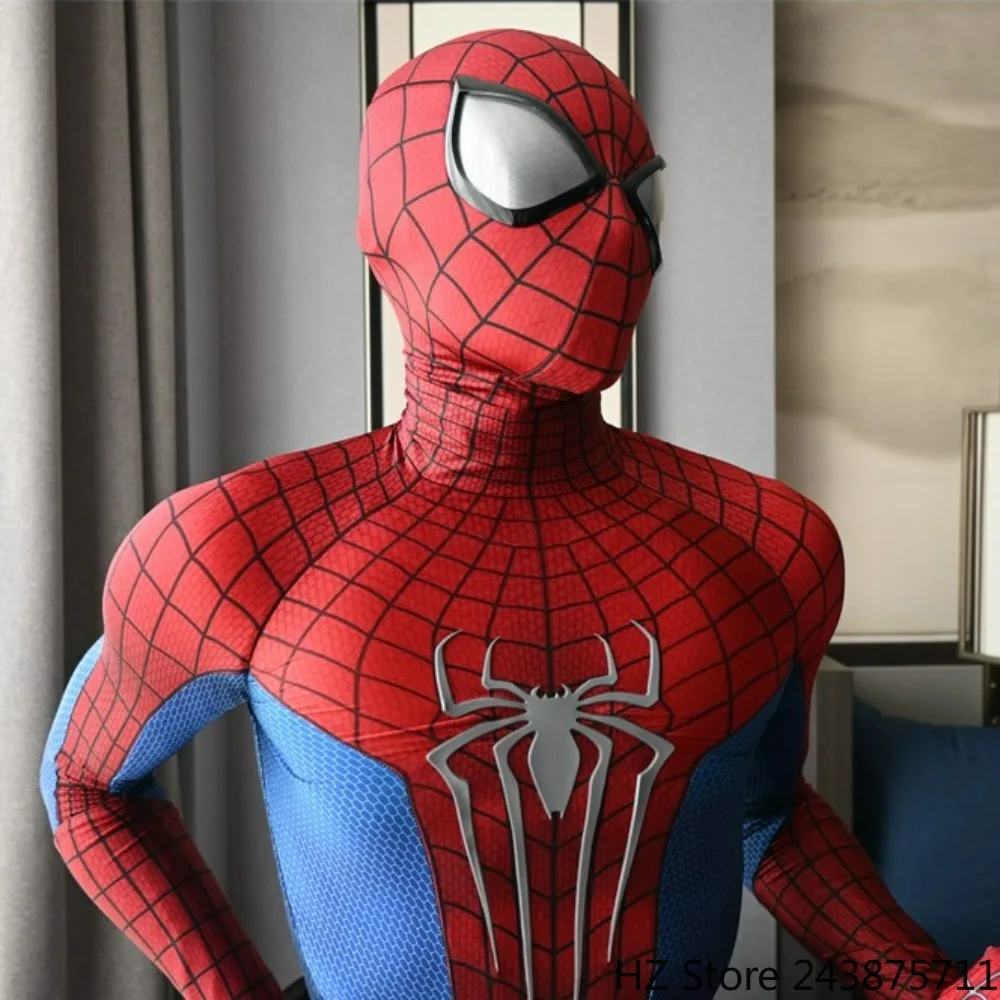 Half Screen Printed The Amazing Spider-man 2 Jumpsuit with Mask 1
