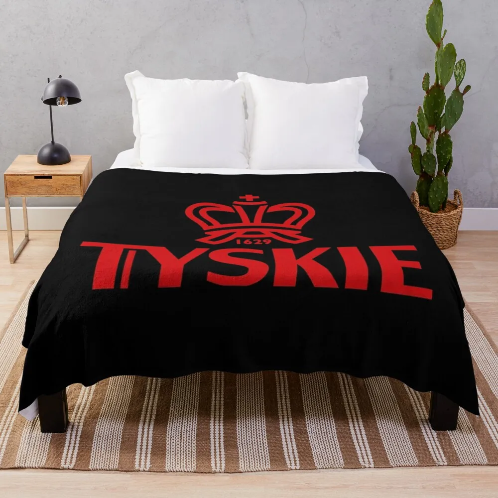 

Tyskie merchandise Throw Blanket Beach Decoratives Vintage for sofa Flannel Fabric Blankets