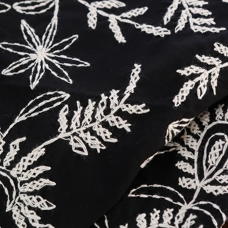 

Cotton Flower Embroidered Fabric Handmade Luggage Home Furnishings Decorative Sewing Fabric