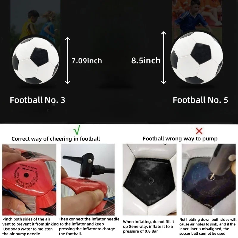 Premium Durable Soccer Ball - Classic Black and White - Ideal for Indoor & Outdoor Play