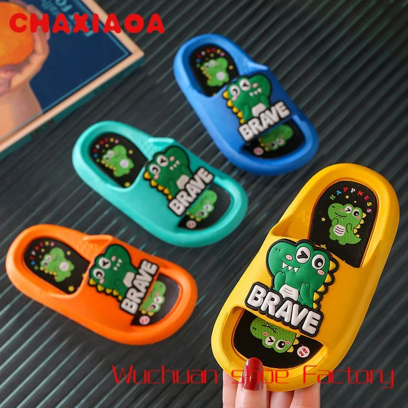 

Boys' slippers Summer cartoon dinosaur anti-skid soft bottom indoor slippers for children