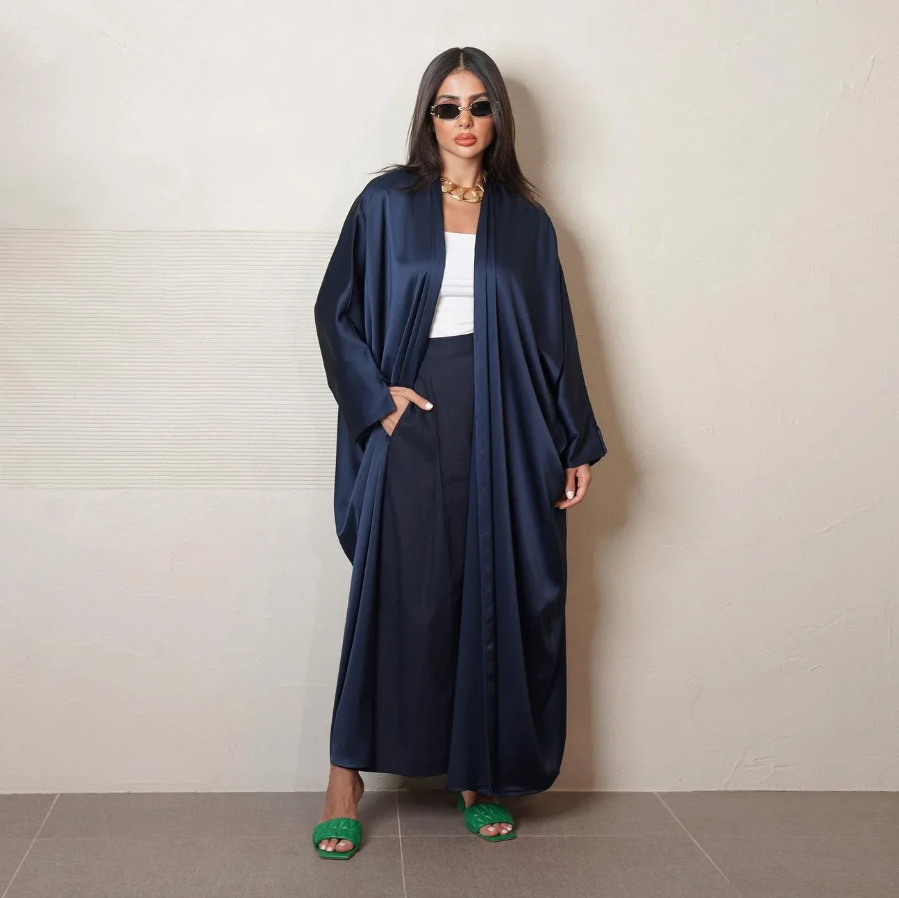 

Middle East Muslim Plain Modest Dress for Women Arabic Dubai Kimono Abaya Islamic Femme Jalabiya Abayas dubai abaya