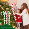 12Pcs Christmas Inflatable Candy Canes Stick Balloons New Year Christmas Holiday Decorations Candy Canes Toy for Outdoor Party 6