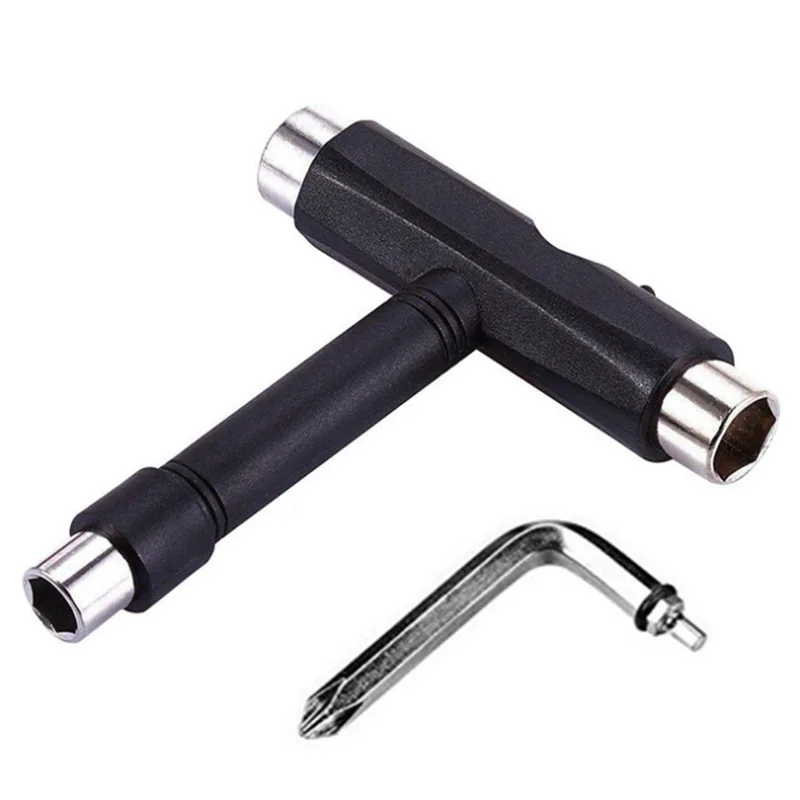 

Multi-function skateboard T-wrench Hexagonal skateboard general debugging tool Multi-function T-wrench L-shaped tool