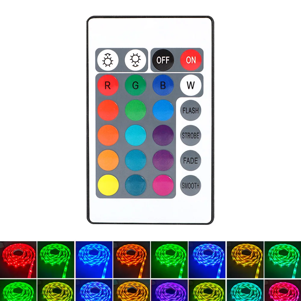 รูปสินค้า ไฟ LED RGB รีโมทคอนโทรล 24 ปุ่ม ตกแต่งบ้าน ห้องนอน ปาร์ตี้